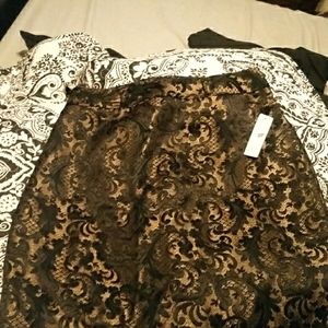 Worthington Black lace skirt